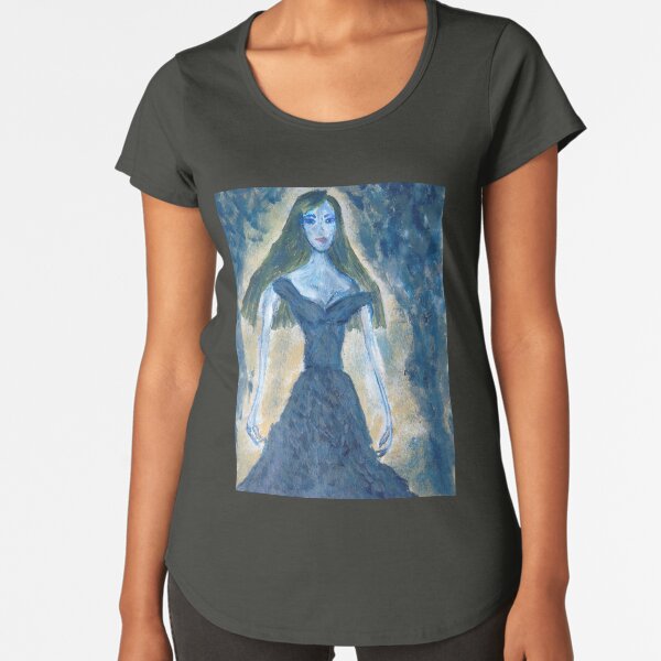 A Girl in A Blue Dress (Rusalka) Premium Scoop T-Shirt