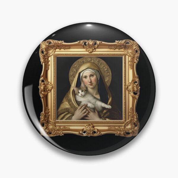 Item preview, Catholic-Inspired Cat Art. Lady of the Cats: A Purrfectly Divine Gift. Virgin Mary. designed and sold by MarCreativArt.