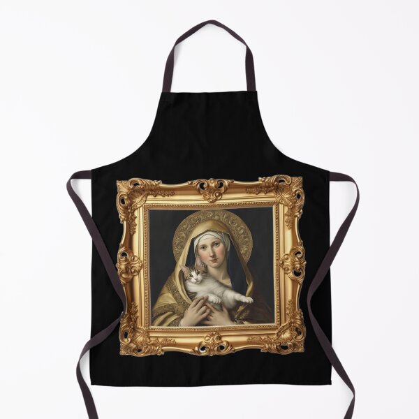 Item preview, Catholic-Inspired Cat Art. Lady of the Cats: A Purrfectly Divine Gift. Virgin Mary. designed and sold by MarCreativArt.