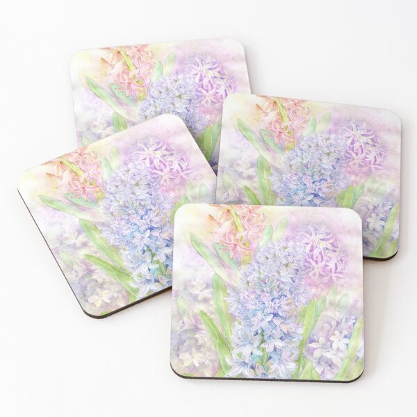 Item preview, Hyacinth fragrant flowers watercolor painting design designed and sold by Cristina  Hansen.