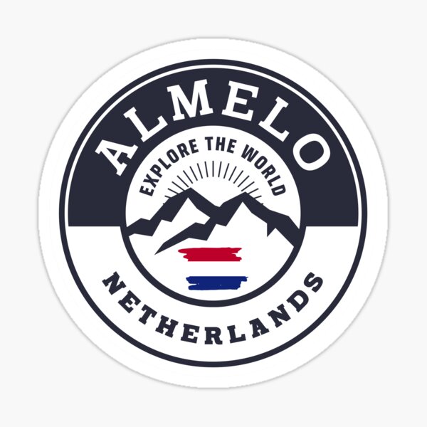 Item preview, Almelo Netherlands Black and White Crest designed and sold by World Designs.