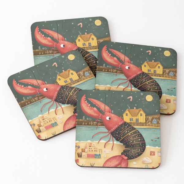 Item preview, Lobster lounging by the shore designed and sold by wklize.