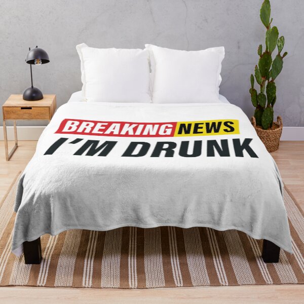 Item preview, Breaking News - I'm Drunk - Funny News Design designed and sold by Bleak Shirt.