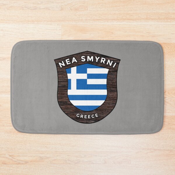 Item preview, Nea Smyrni Greece Emblem Flag designed and sold by World Designs.