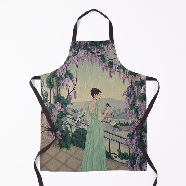 Item preview, Peace and Serenity: Elegant Wisteria Balcony Scene designed and sold by nm-sketchbook.