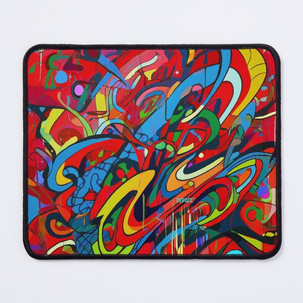 Item preview, Wild and Colorful Scribble Art on Bright Red - dePace' designed and sold by mrpropcake.