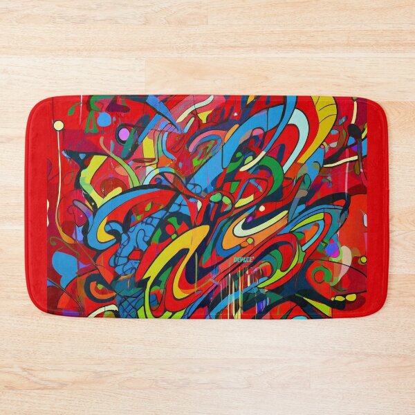 Item preview, Wild and Colorful Scribble Art on Bright Red - dePace' designed and sold by mrpropcake.