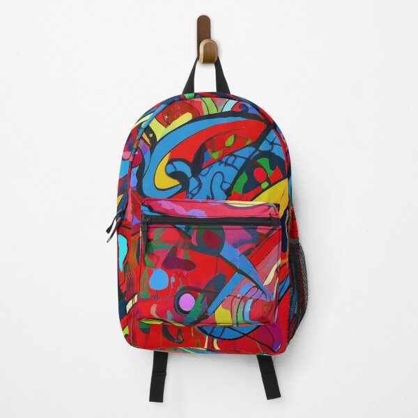 Item preview, Wild and Colorful Scribble Art on Bright Red - dePace' designed and sold by mrpropcake.