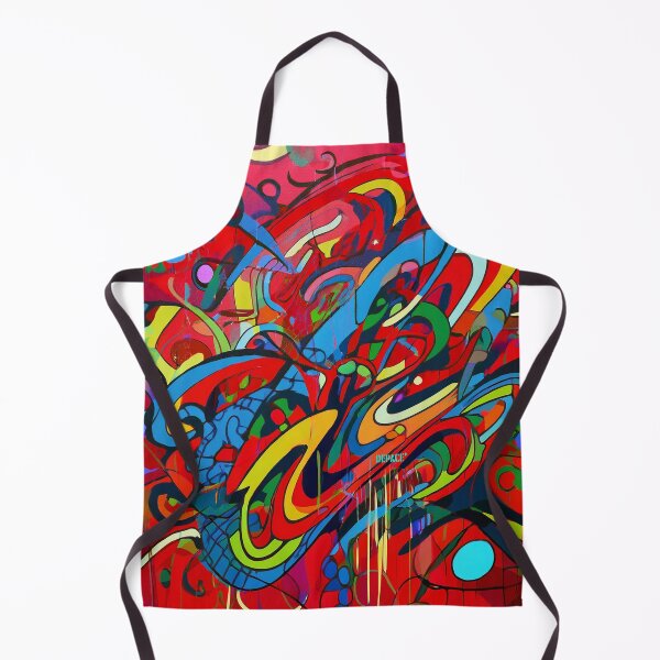 Item preview, Wild and Colorful Scribble Art on Bright Red - dePace' designed and sold by mrpropcake.
