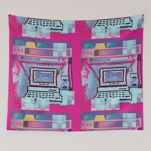 Item preview, Retro Glitch - Loading Screen Digital Art designed and sold by pinkFrogInSpace.