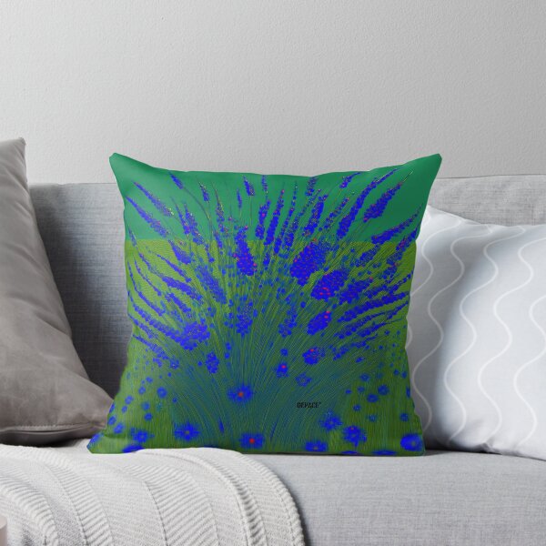Item preview, Cobalt Blue Grass on Army Green - dePace' designed and sold by mrpropcake.