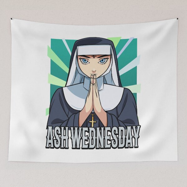 Item preview, Ash Wednesday Nun Fasting Praying Repent Christianity designed and sold by Nosek1ng.