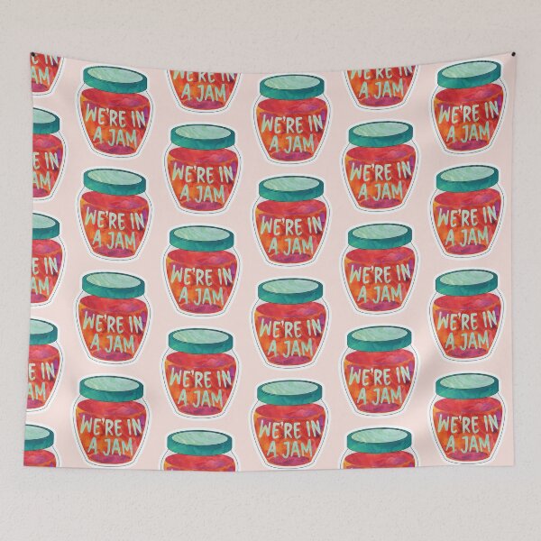 Item preview, We’re in a Jam Funny Food Jam Pun Design designed and sold by hitechmom.