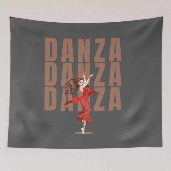 Item preview, DANCE RED DRESS ANIME STYLE WOMAN GIF designed and sold by La Loca.