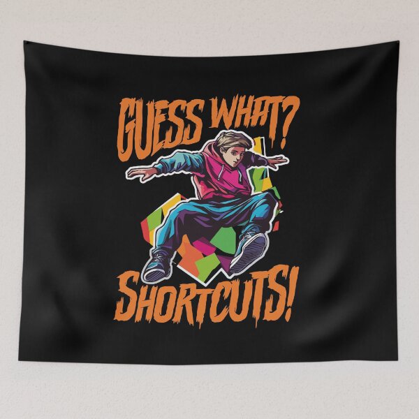 Item preview, Funny Parkour Free Running Design For Men - "Guess What Shortcuts?" designed and sold by MCGNYC.