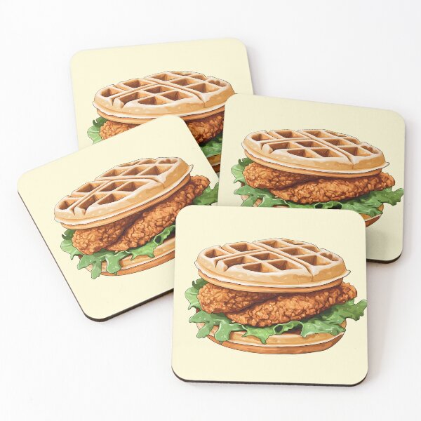Item preview, Fried Chicken Waffle Sandwich designed and sold by sakurashorty.