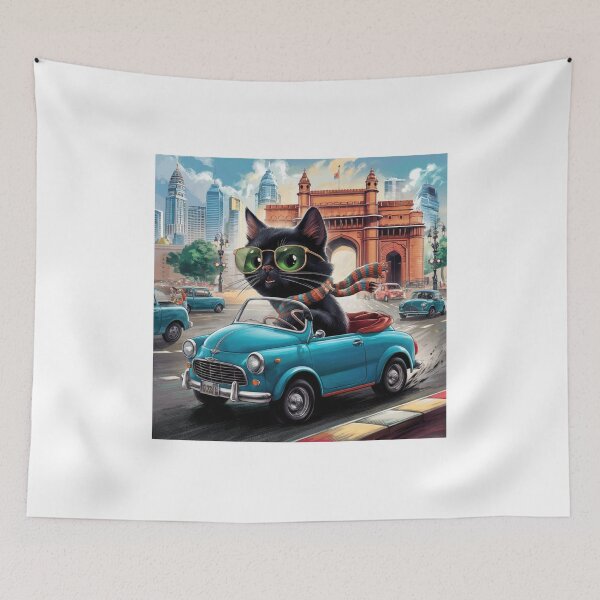 Item preview, Cat on tour - I love India! - Mumbai designed and sold by lavka-xd.