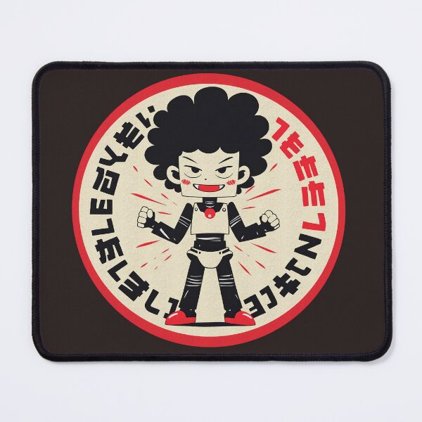 Item preview, Retro Robot Kid with Afro | Japanese Anime Art designed and sold by GALUMARKET.