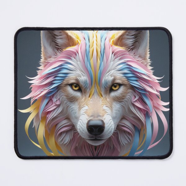Item preview, Wolf with Multicolor Fur designed and sold by RebelPaintBrush.