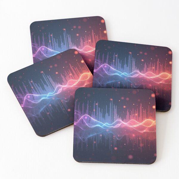 Item preview, Vibrant Neon Soundwave - Futuristic designed and sold by RobertHun.