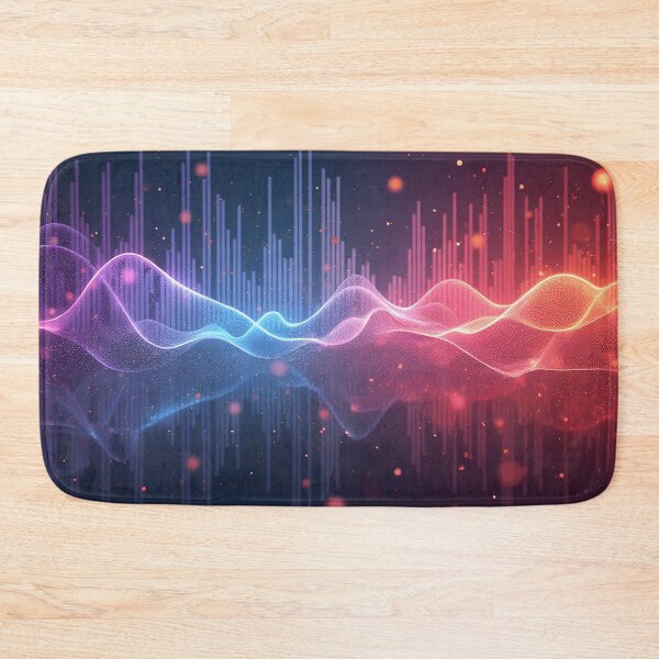 Item preview, Vibrant Neon Soundwave - Futuristic designed and sold by RobertHun.