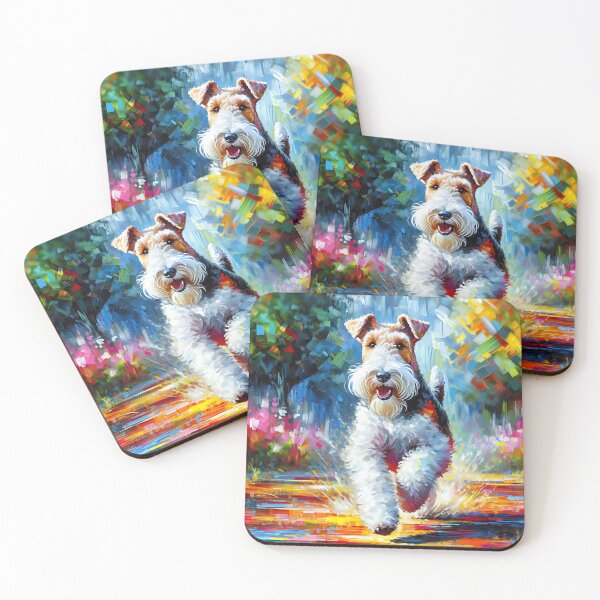 Item preview, Wire Fox Terrier Dog Portrait Acrylic Art Print Pet Portrait Gifts for Dog Lovers designed and sold by Puppy Puzzles Plus.