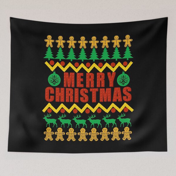 Item preview, Building Bricks Ugly Sweater Style Merry Christmas  designed and sold by BeansHotTees.