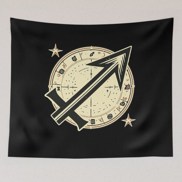 Item preview, Vintage Sagittarius Arrow Symbol Design designed and sold by posterflunz.
