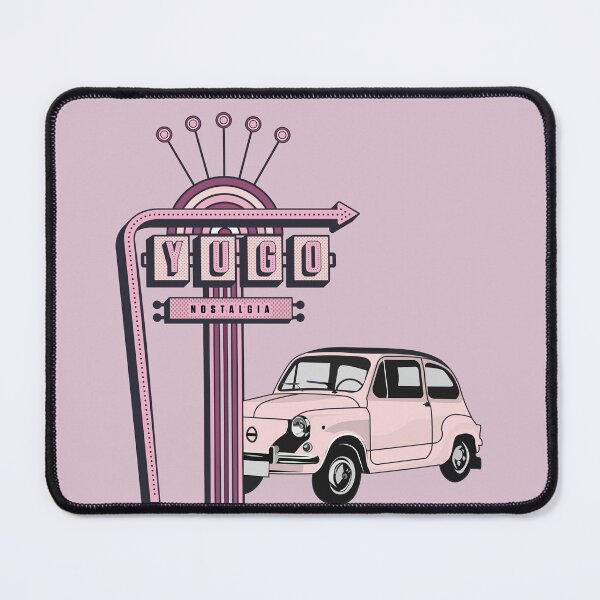 Item preview, Yugo Nostalgia Road Sign / Zastava 750 - Fica, Fico | Ex Yu Girl Pink Car | Yugoslavia Vibe designed and sold by La Nana .