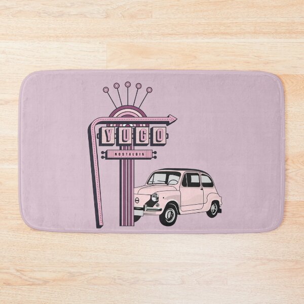 Item preview, Yugo Nostalgia Road Sign / Zastava 750 - Fica, Fico | Ex Yu Girl Pink Car | Yugoslavia Vibe designed and sold by La Nana .