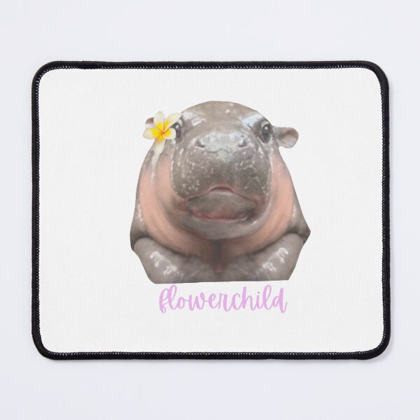 Artikelvorschau, Blumenkind lustiges Baby Nilpferd Moodyeng Grafik entworfen und verkauft von pasteldreams26.