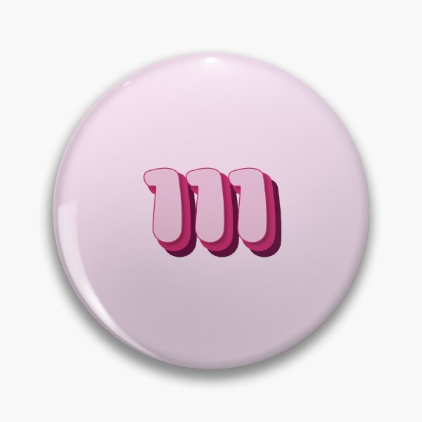Artikelvorschau, 111 Angel Numbers - Cute Pale Pink, Hot Pink, Magenta Pink Ballon Typography - Numerology, Divine Guidance, Manifesting - Angel Number 111 entworfen und verkauft von TheIconShop.