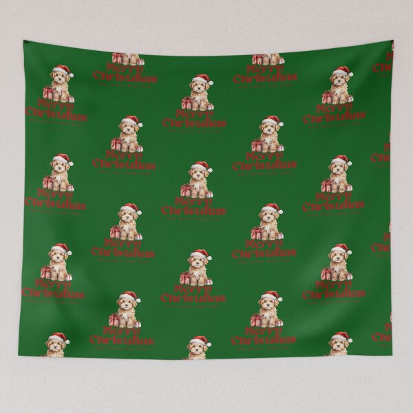Item preview, Feliz Navidad y próspero año nuevo - Cachorro con regalos designed and sold by HomeFreewithMe.