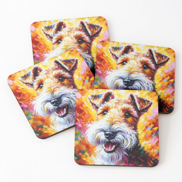 Item preview, Wire Fox Terrier Dog Portrait Acrylic Art Print Pet Portrait Gifts for Dog Lovers designed and sold by Puppy Puzzles Plus.
