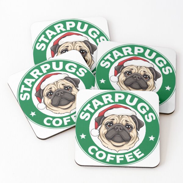 Item preview, Star Pugs Coffee Santa Pug designed and sold by Bigfoot T-Shirt Co..