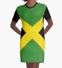 Jamaica Flag Mini Skirt Dress Graphic T-Shirt Dress