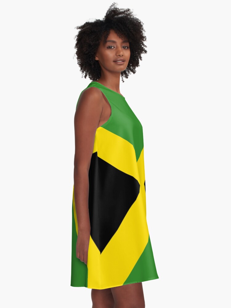 Alternate view of Jamaica Flag Mini Skirt Dress A-Line Dress