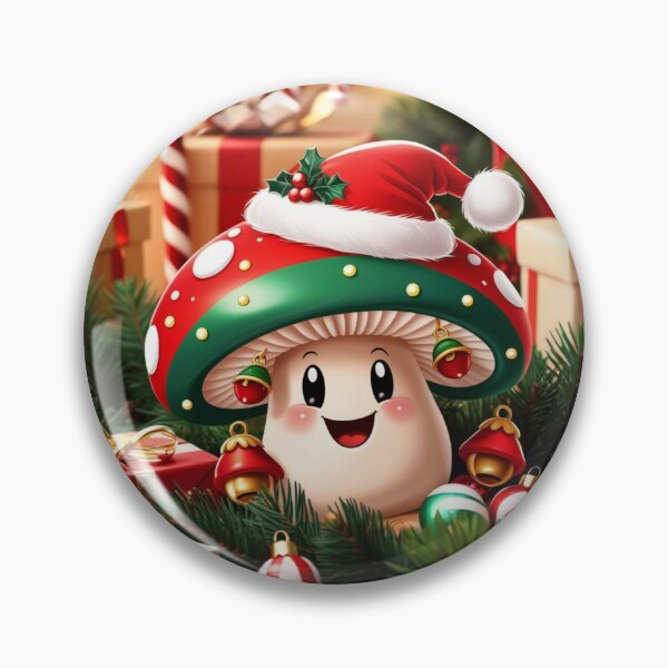 Aperçu de l'œuvre Champignons de Noël festifs créée et vendue par Cindy Howe.