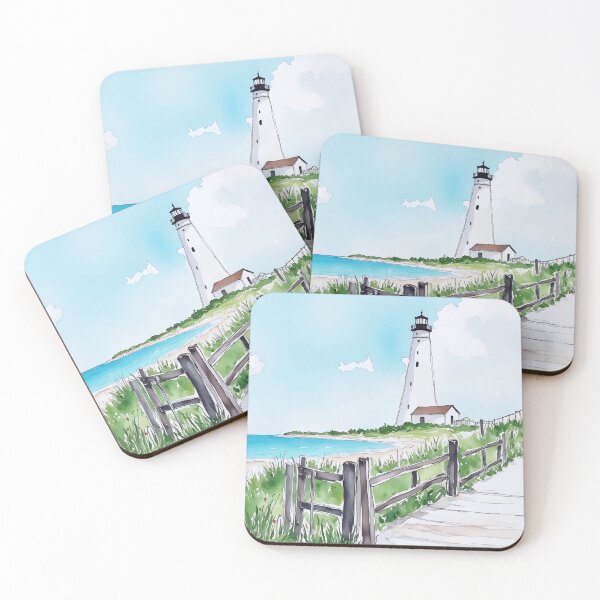 Item preview, Cape Cod Massachusetts Lighthouse Watercolor designed and sold by Magnolia Valley Art.