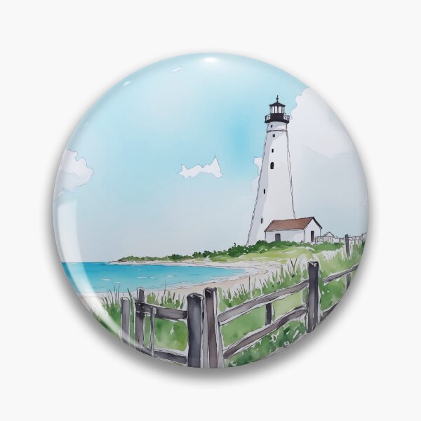 Item preview, Cape Cod Massachusetts Lighthouse Watercolor designed and sold by Magnolia Valley Art.