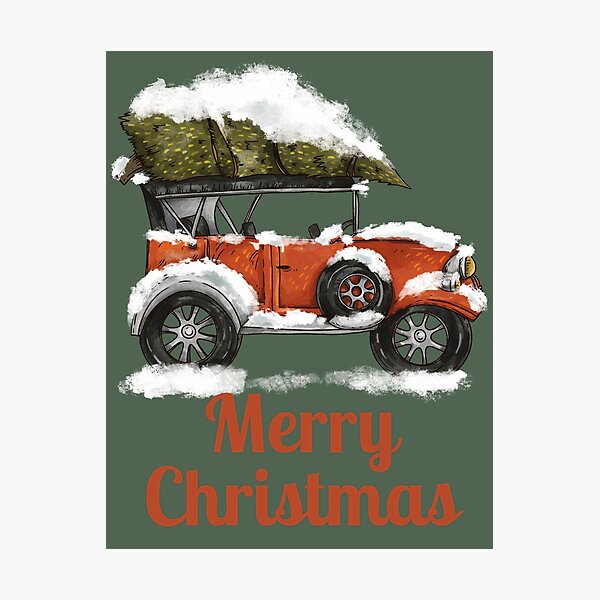 Item preview, Merry Christmas - Antique Car designed and sold by HomeFreewithMe.