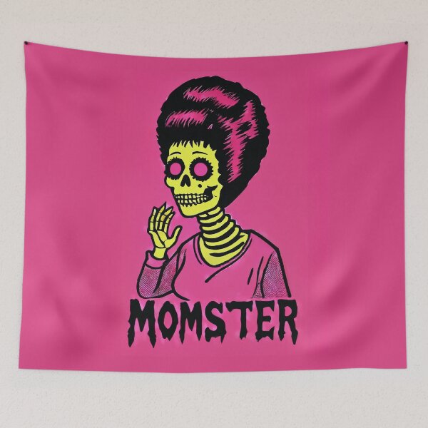 Item preview, Pink Momster Retro Skeleton Design for Halloween designed and sold by Victor Shadehorn.