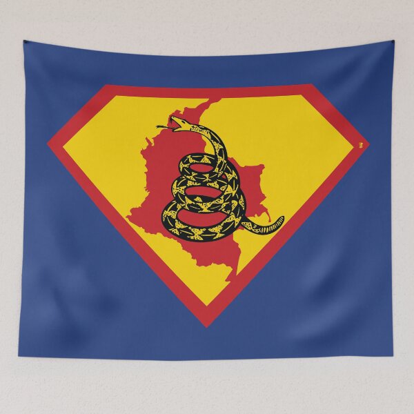 Item preview, COLOMBIA  - Freedom Is The Superpower -  Gadsden Snake Flag - Dont Tread On Me SUPERHERO design designed and sold by pelagio.
