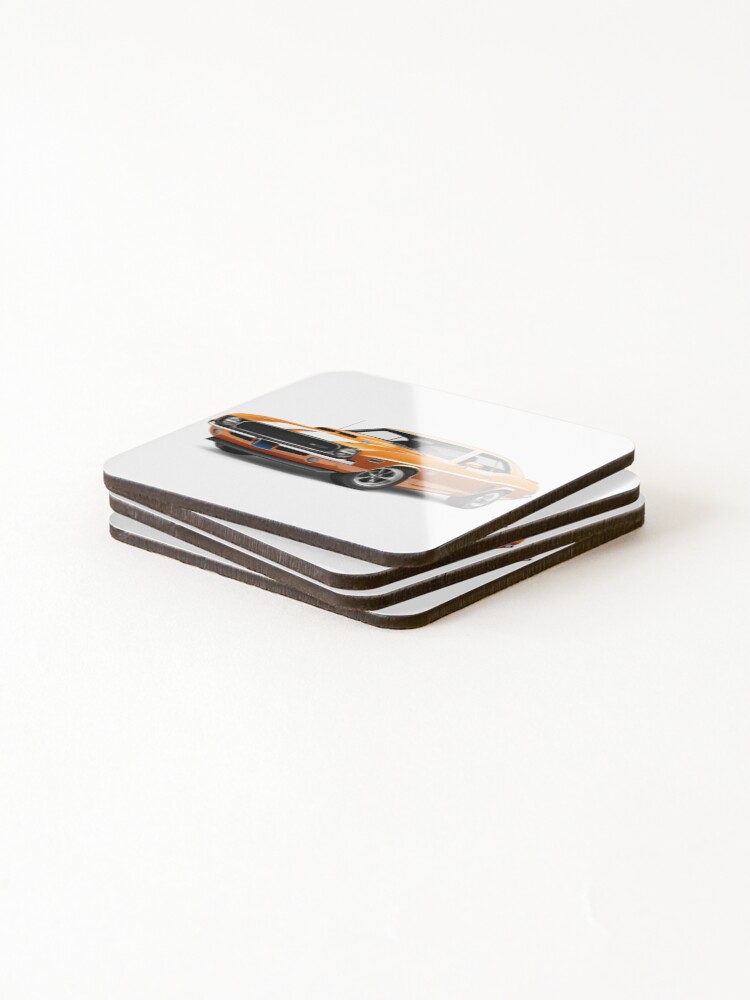 Thumbnail 4 of 5, Coasters (Set of 4), Muscle Orange designed and sold by RAA-Logo-Image.