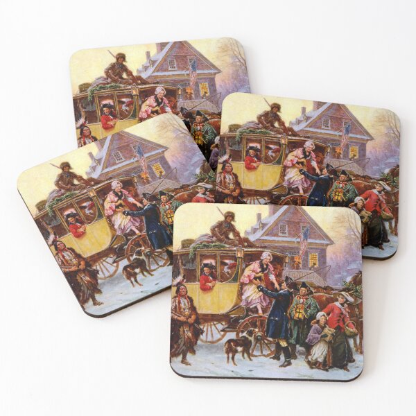 Item preview, The Christmas Coach, 1795: A Festive Colonial Scene designed and sold by PureVintageLove.