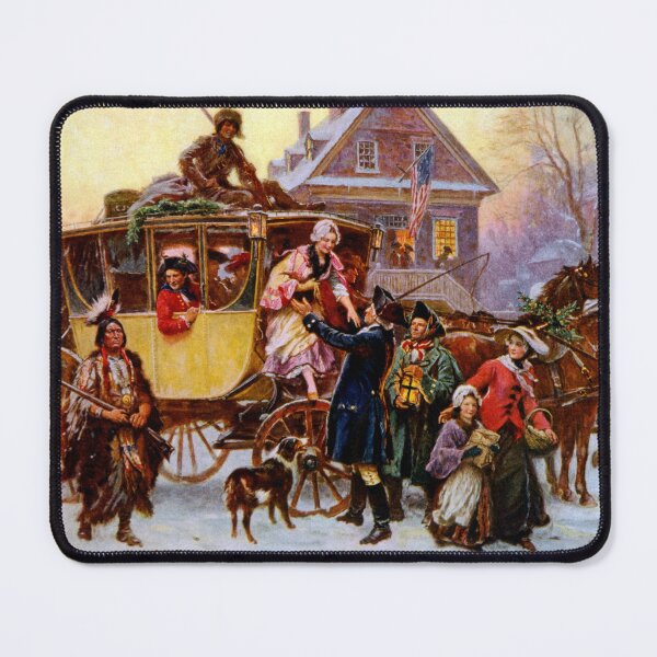 Item preview, The Christmas Coach, 1795: A Festive Colonial Scene designed and sold by PureVintageLove.