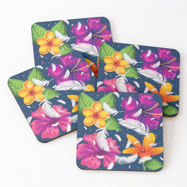 Item preview, Vibrant Floral and Feather Pattern" designed and sold by Graphollio-shop.