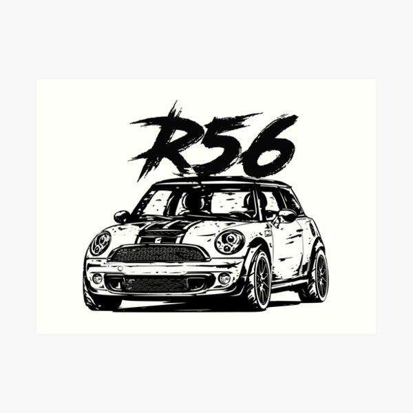 Mk2 Coupe Caricature Car Art Print BMW MINI