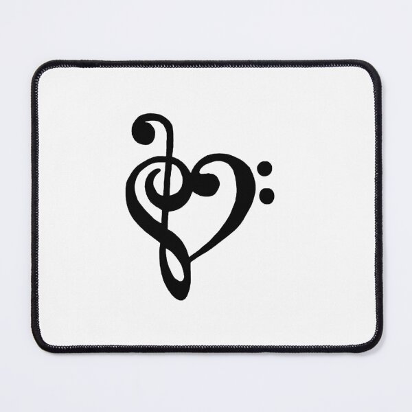 Item preview, Treble & Bass Clef Heart designed and sold by localmusickid.