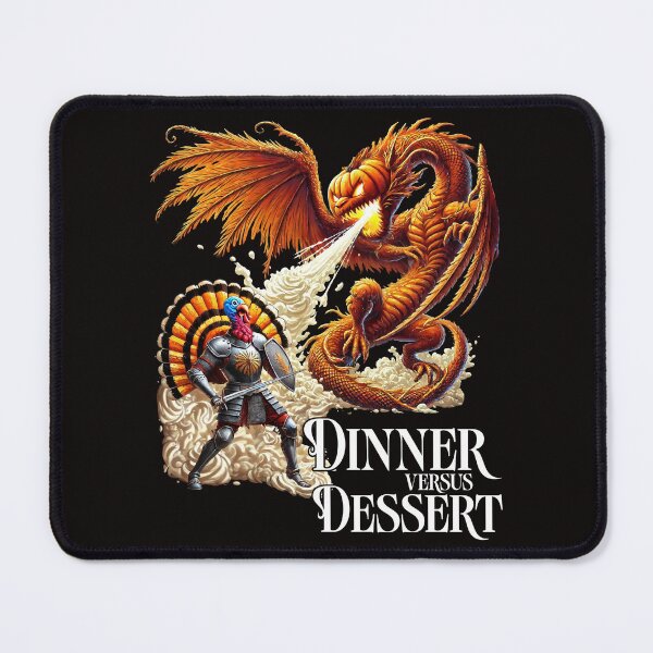 Item preview, Epic Turkey vs Dragon Battle: Dinner vs Dessert Thanksgiving designed and sold by Victor Shadehorn.